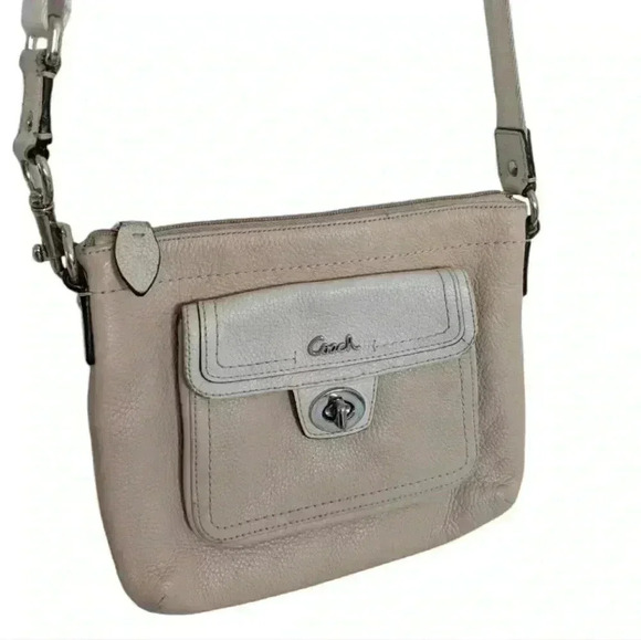 Coach Park Campbell  Swingpack Purse Vintage Cream White Leather Silver Women's - Picture 5 of 11